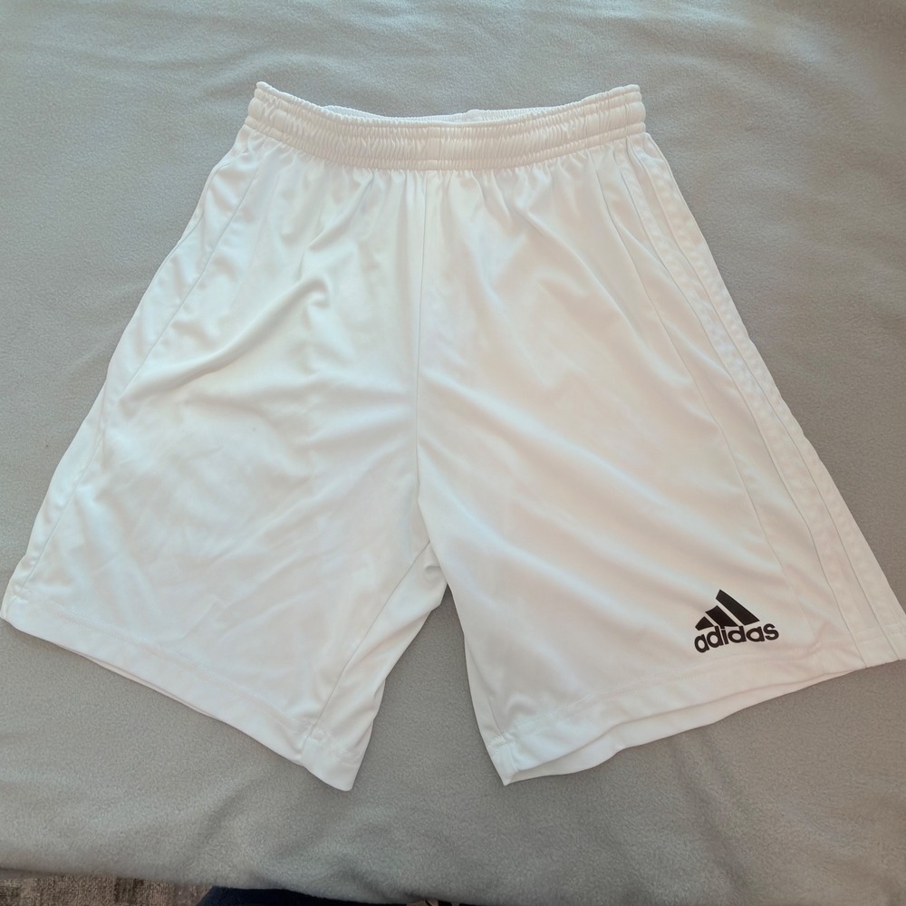 Adidas Soccer Shorts Boys Small White Good Primegreen AEROREADY GN5774